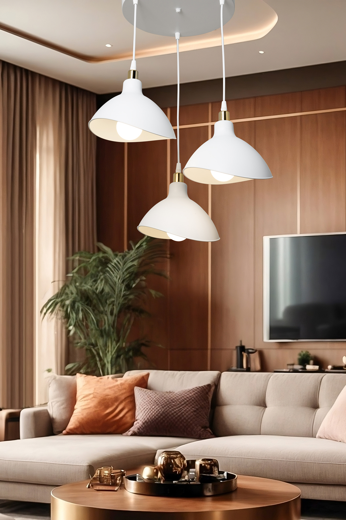 MDL.5023 ESTA 3LÜ AVİZE BEYAZ